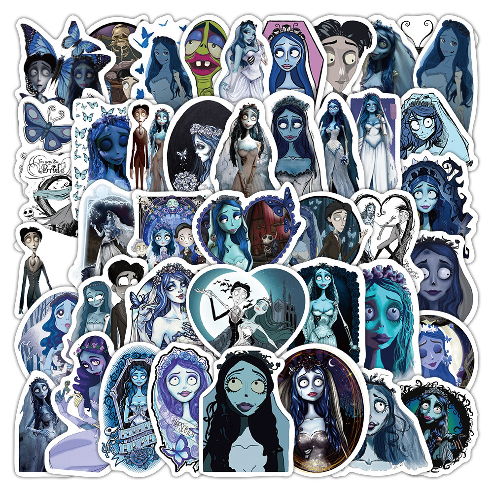 Kids Toys Cartoon Images - 60PCS Corpse Bride Cartoon Image Stickers