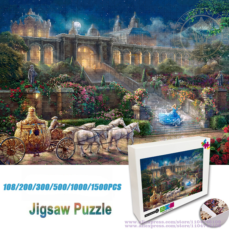 Wooden Puzzle Kids - Disney Castle & Princess Puzzle Jigsaw