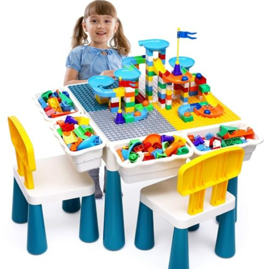 Marble Run Set - Activity Table for indoor/outdoor play, plastic,