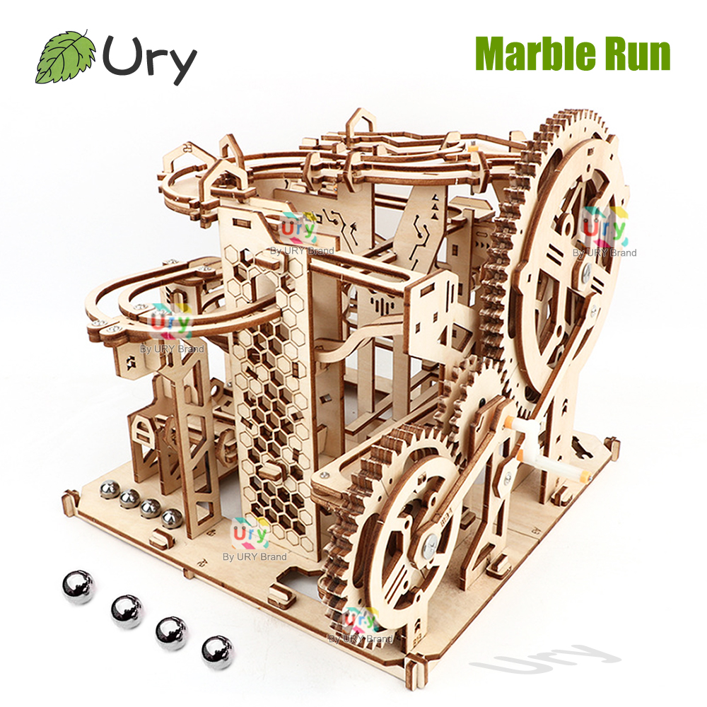 Marble Run Set - Ury 3D Wooden Puzzle Marble Run