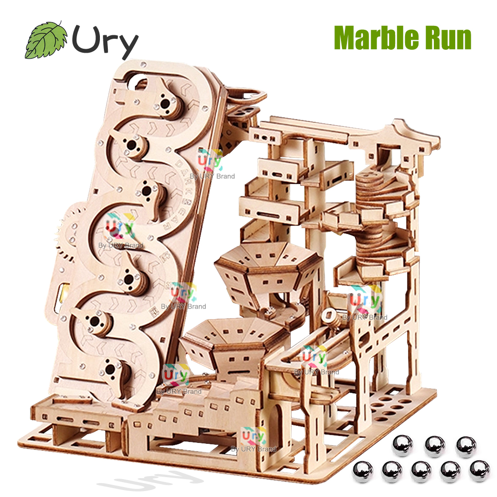 Marble Run Set - Ury 3D Wooden Puzzle Electric Track