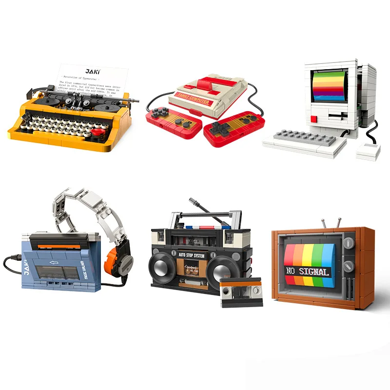 Kids Toys Electric - Retro DIY Building Blocks TV Radio