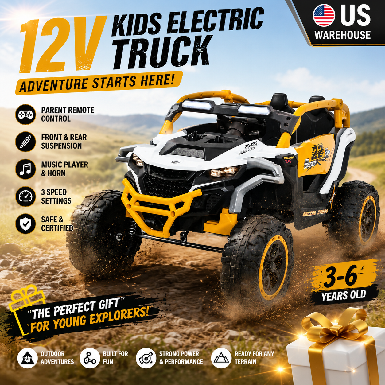 Kids Toys Electric - 12V Kids Electric Truck Ride on