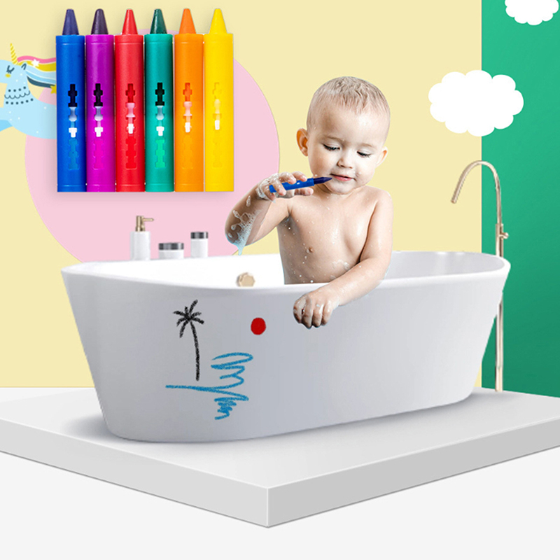 6colors Washable Bath Crayons  – Kids Toys Drawing Easy recenzja i cena