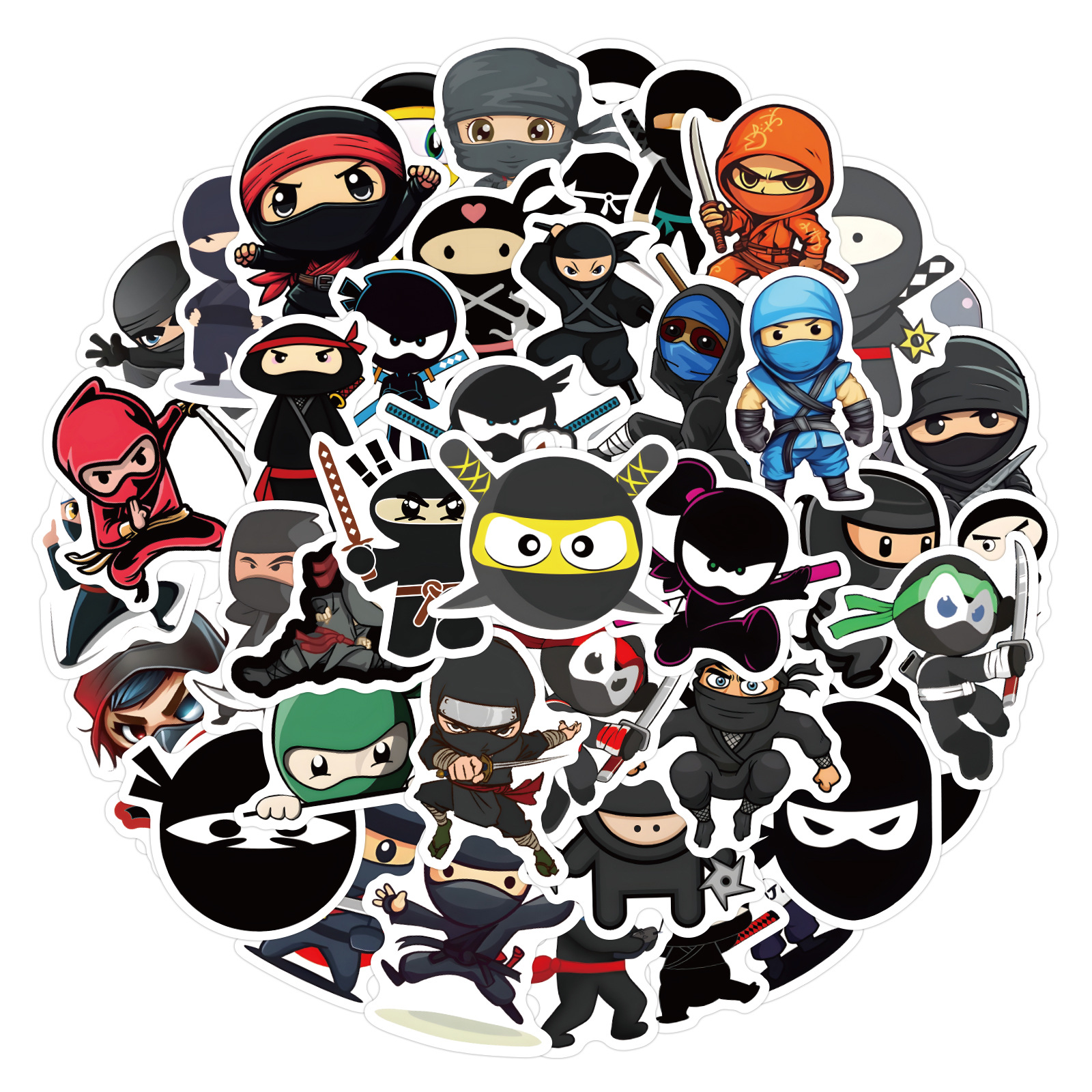 60PCS Ninja Samurai Cartoon Im – Kids Toys Cartoon Images recenzja i cena
