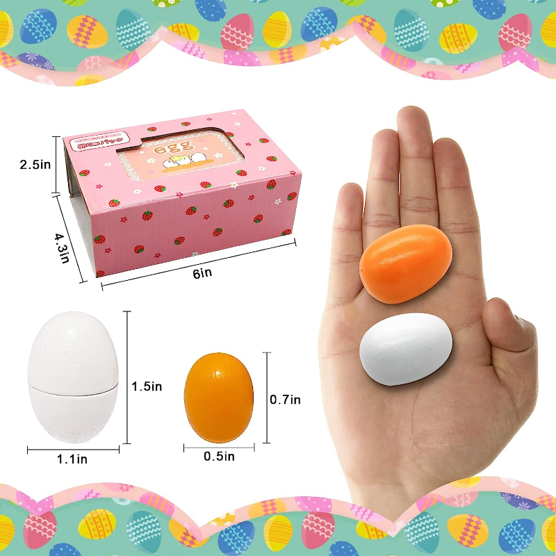 6pcs Wooden Eggs Toy Egg Kitch – Kids Toys Play Egg recenzja i cena