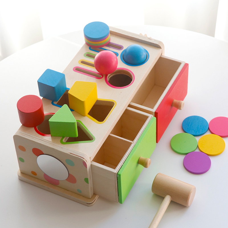 Montessori Wooden Sorting Stac – Wooden Blocks Stacking recenzja i cena