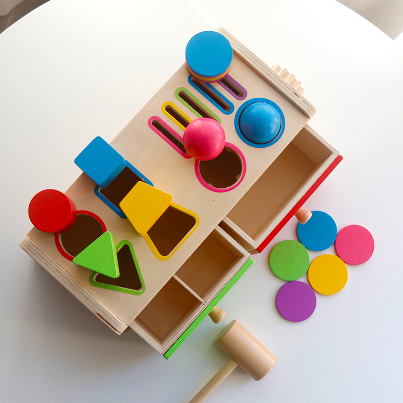 Montessori Wooden Sorting Stac – Wooden Blocks Stacking recenzja i cena