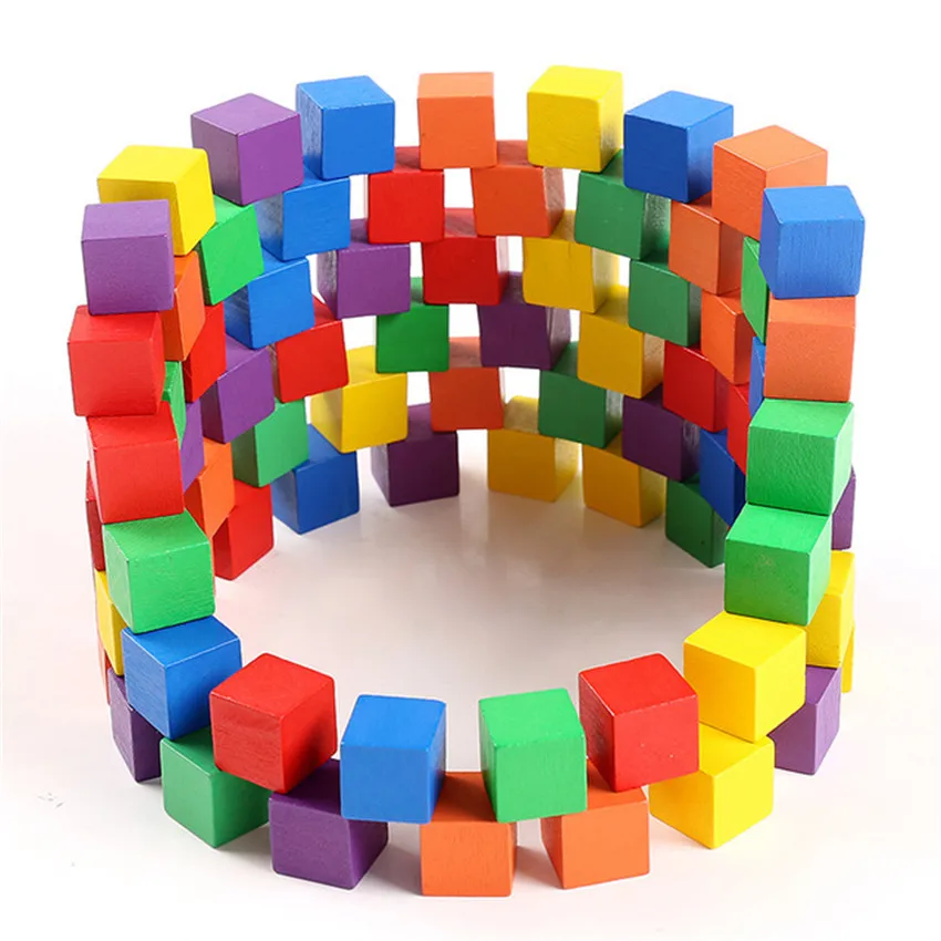 30Pcs/Set 2*2*2cm Colorful Woo – Wooden Blocks Stacking recenzja i cena