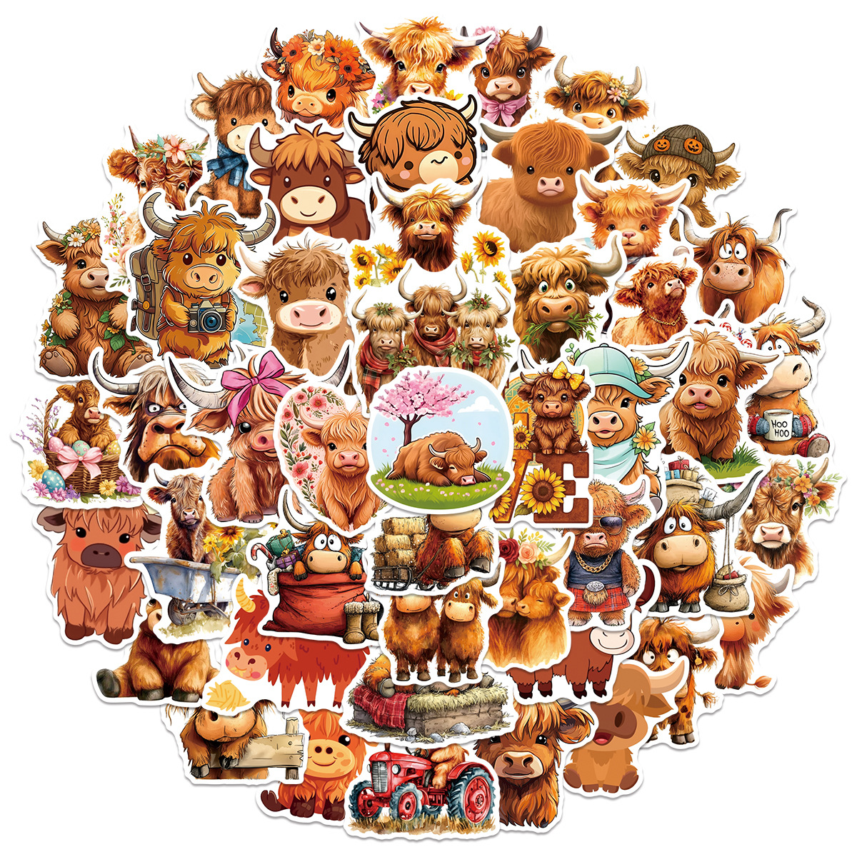 50PCS Cute Yak Stickers Cartoo – Kids Toys Cartoon Images recenzja i cena