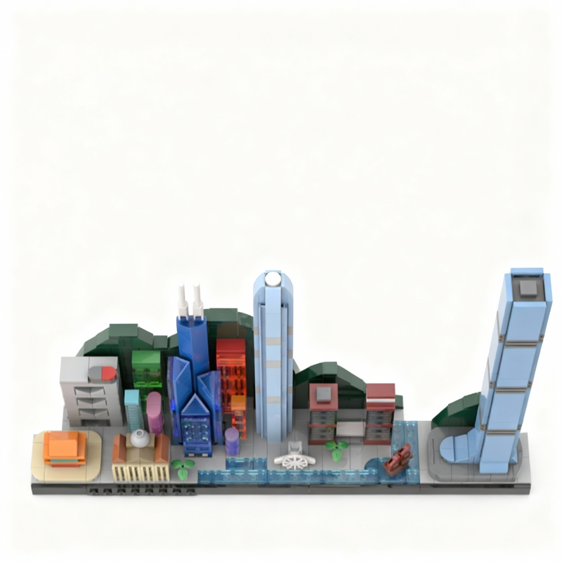 667pcs MOC Hong Kong Skyline A – Kids Toys Hong Kong recenzja i cena