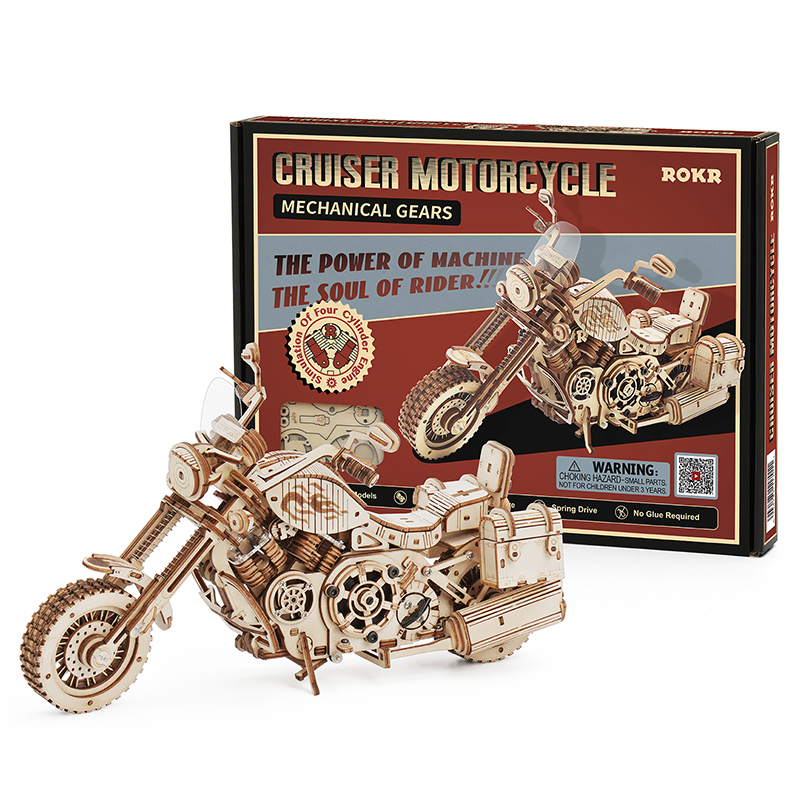 Robotime Motorcycle Puzzle 3D  – Wooden Blocks Stacking recenzja i cena