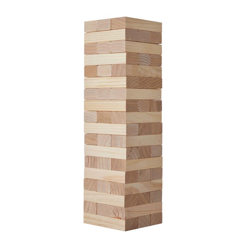 Tumbling Tower with 54 Blocks, – Wooden Blocks Stacking recenzja i cena