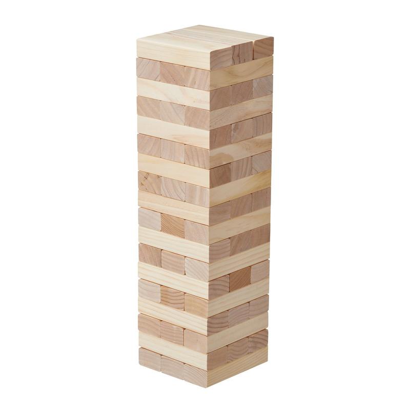Tumbling Tower with 54 Blocks, – Wooden Blocks Stacking recenzja i cena