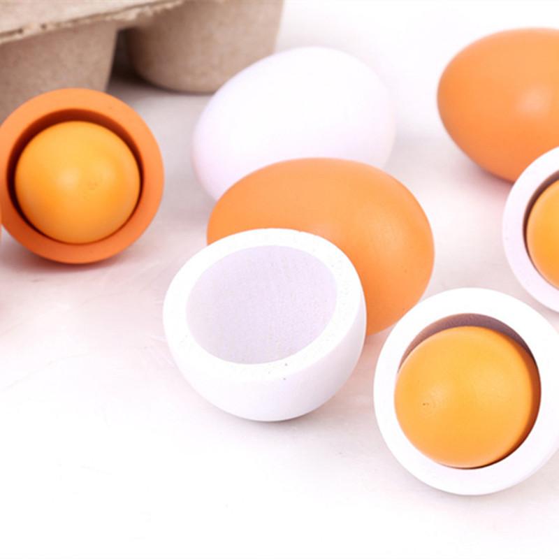 6Pcs Kitchen Wooden Artificial – Kids Toys Play Egg recenzja i cena