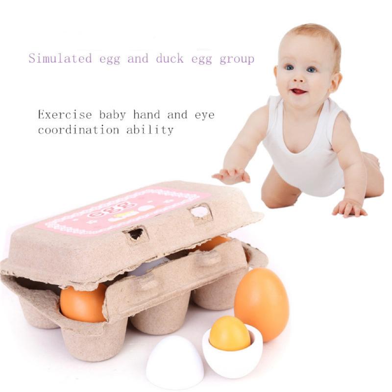 6Pcs Kitchen Wooden Artificial – Kids Toys Play Egg recenzja i cena