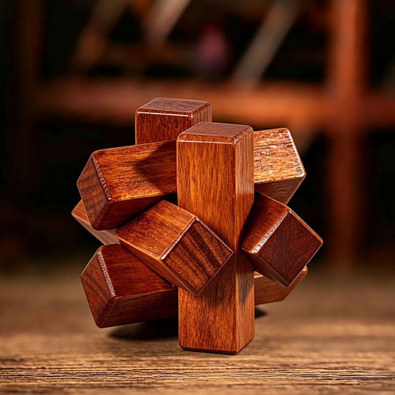 Wooden Knot Puzzle IQ Logic Tr – Wooden Puzzle Kids recenzja i cena