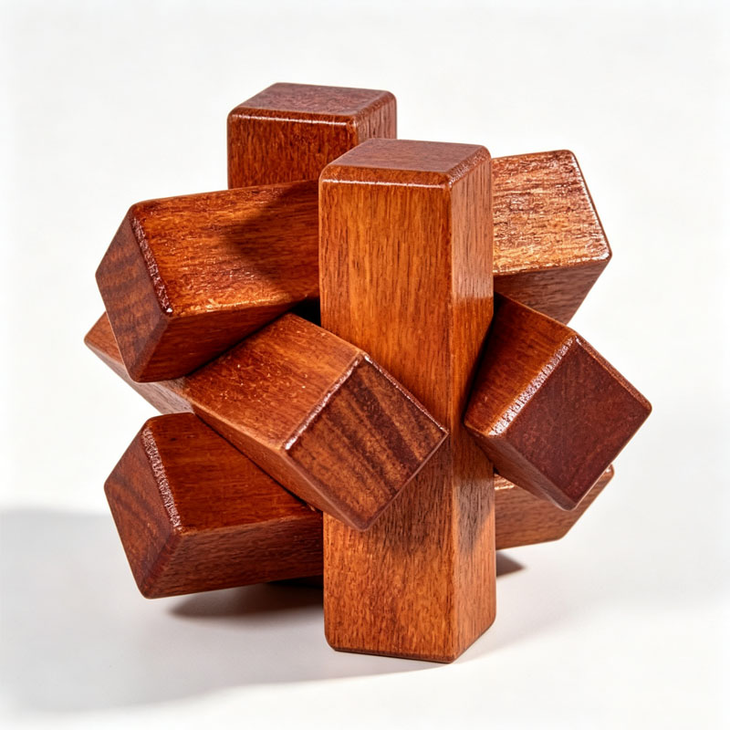 Wooden Knot Puzzle IQ Logic Tr – Wooden Puzzle Kids recenzja i cena