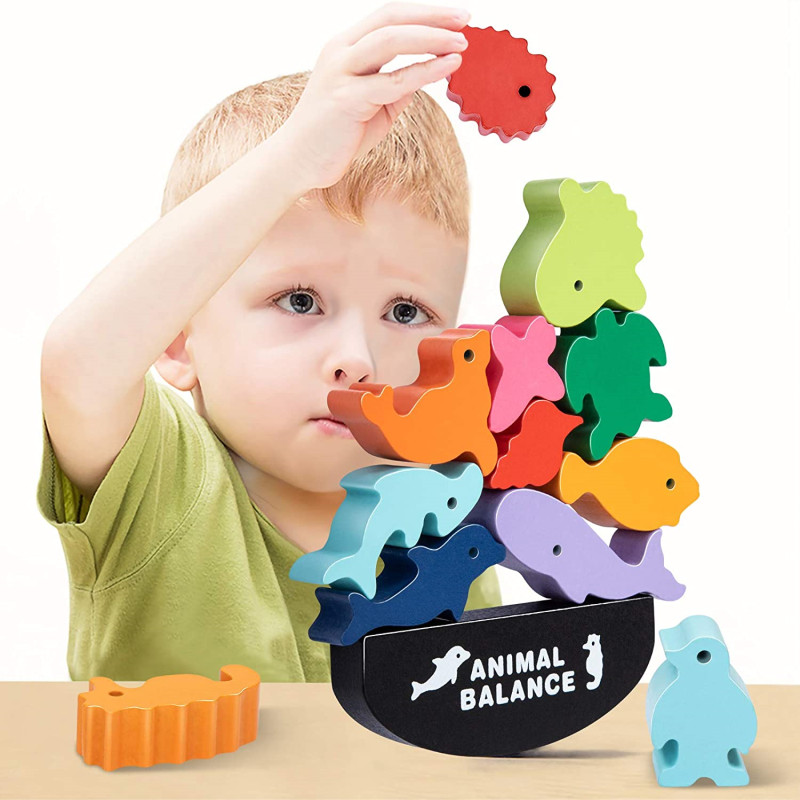 New Children Montessori Wooden – Wooden Blocks Stacking recenzja i cena