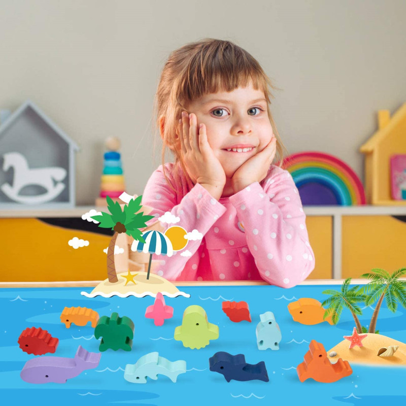 New Children Montessori Wooden – Wooden Blocks Stacking recenzja i cena