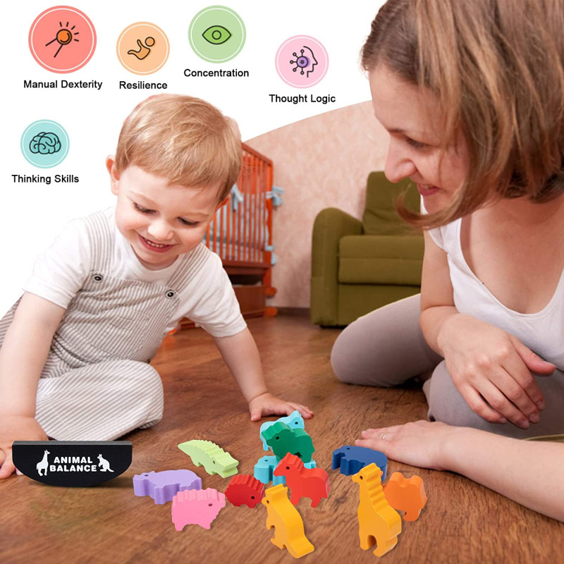 New Children Montessori Wooden – Wooden Blocks Stacking recenzja i cena