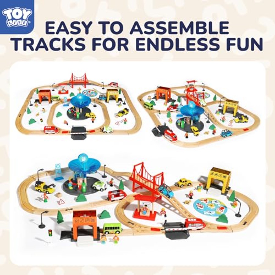 Wooden train set for toddlers  – Kids Toys Electric recenzja i cena