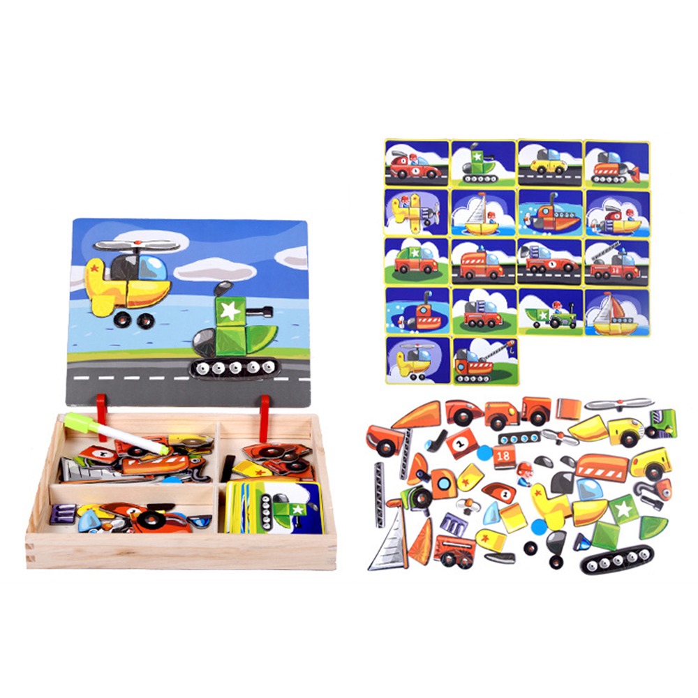 Wood Magnetic 3D Puzzles with  – Kids Toys Drawing Easy recenzja i cena