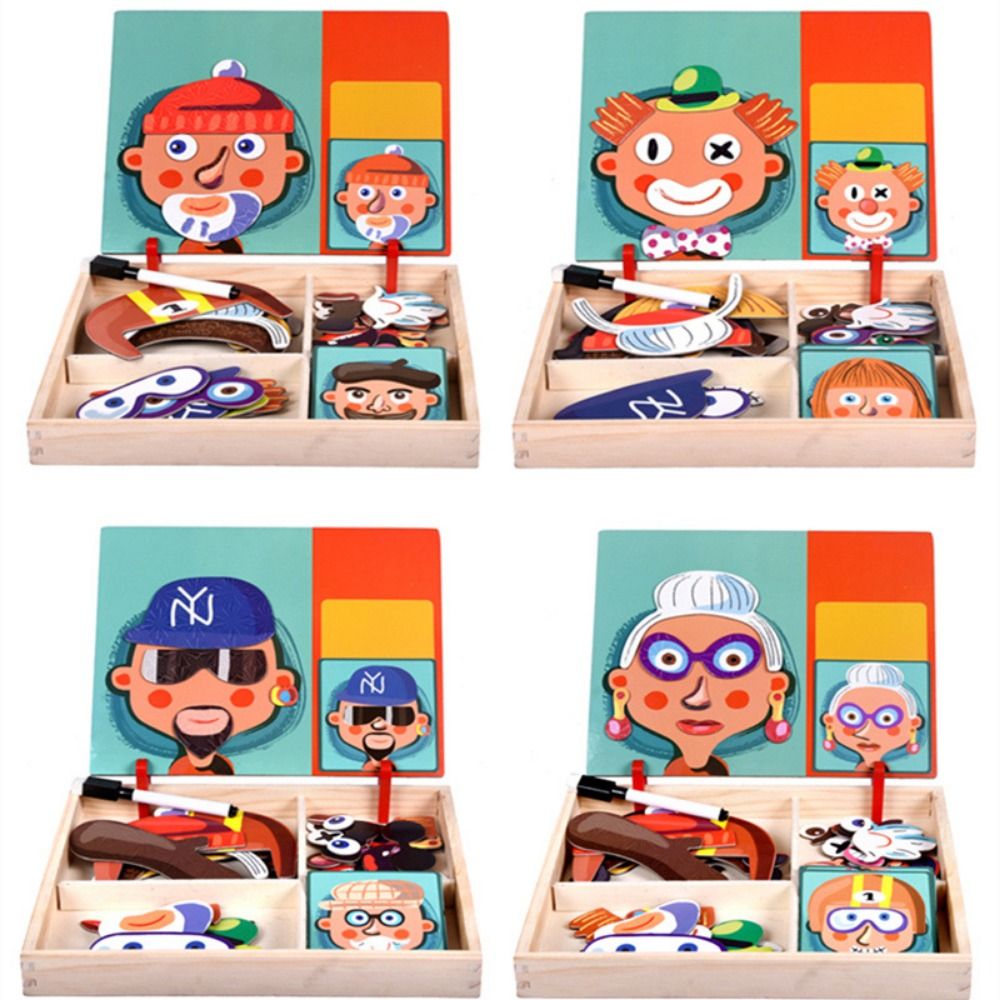 Wood Magnetic 3D Puzzles with  – Kids Toys Drawing Easy recenzja i cena