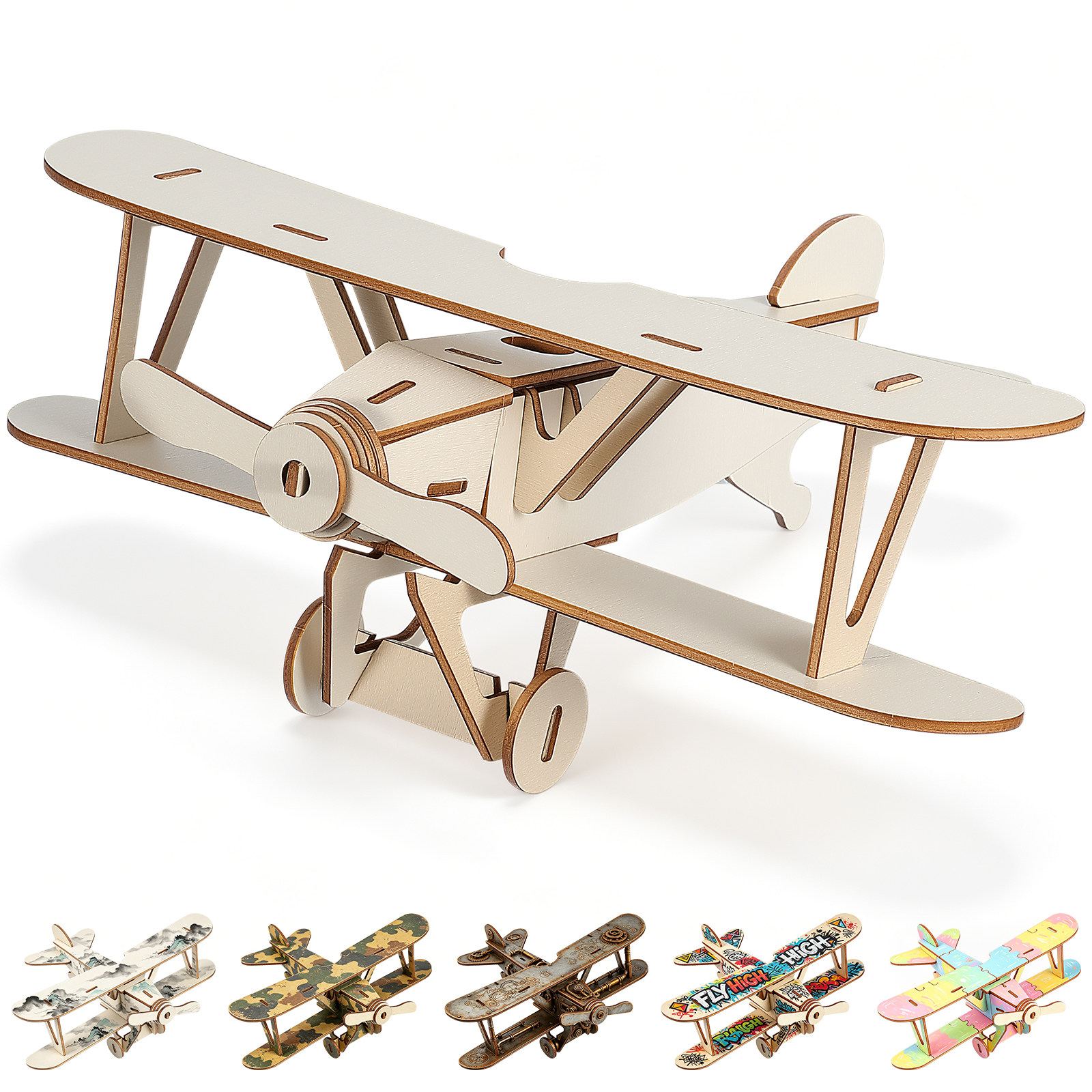 DIY Wooden 3D Airplane Assembl – Wooden Puzzle Kids recenzja i cena