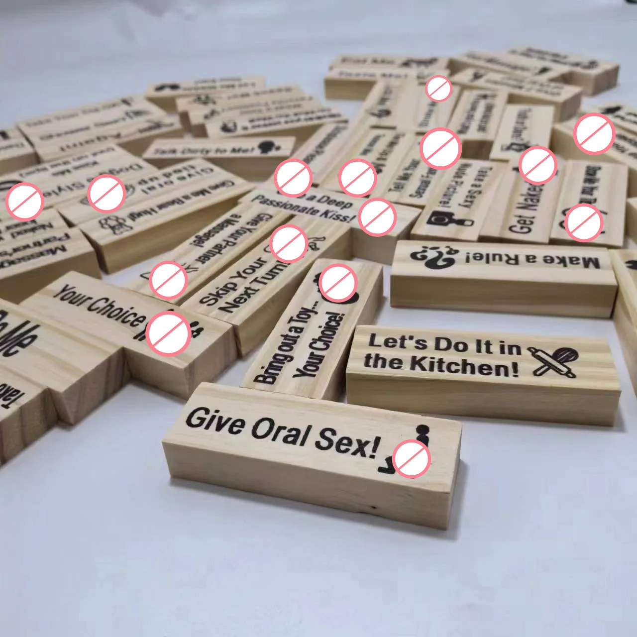 English and French 48pcs Coupl – Wooden Blocks Stacking recenzja i cena