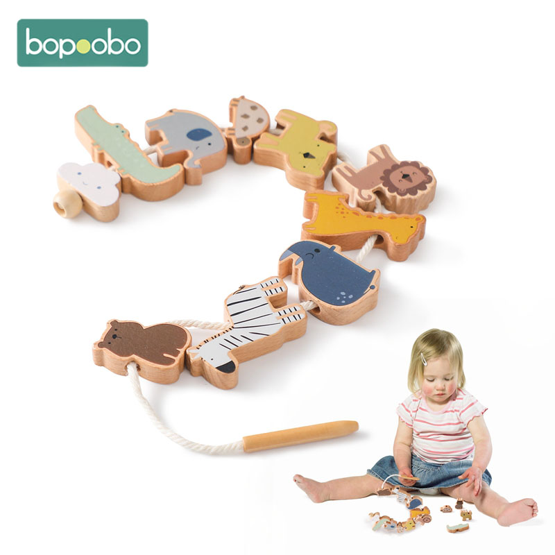 Baby Animal Threading Toys Woo – Wooden Blocks Stacking recenzja i cena
