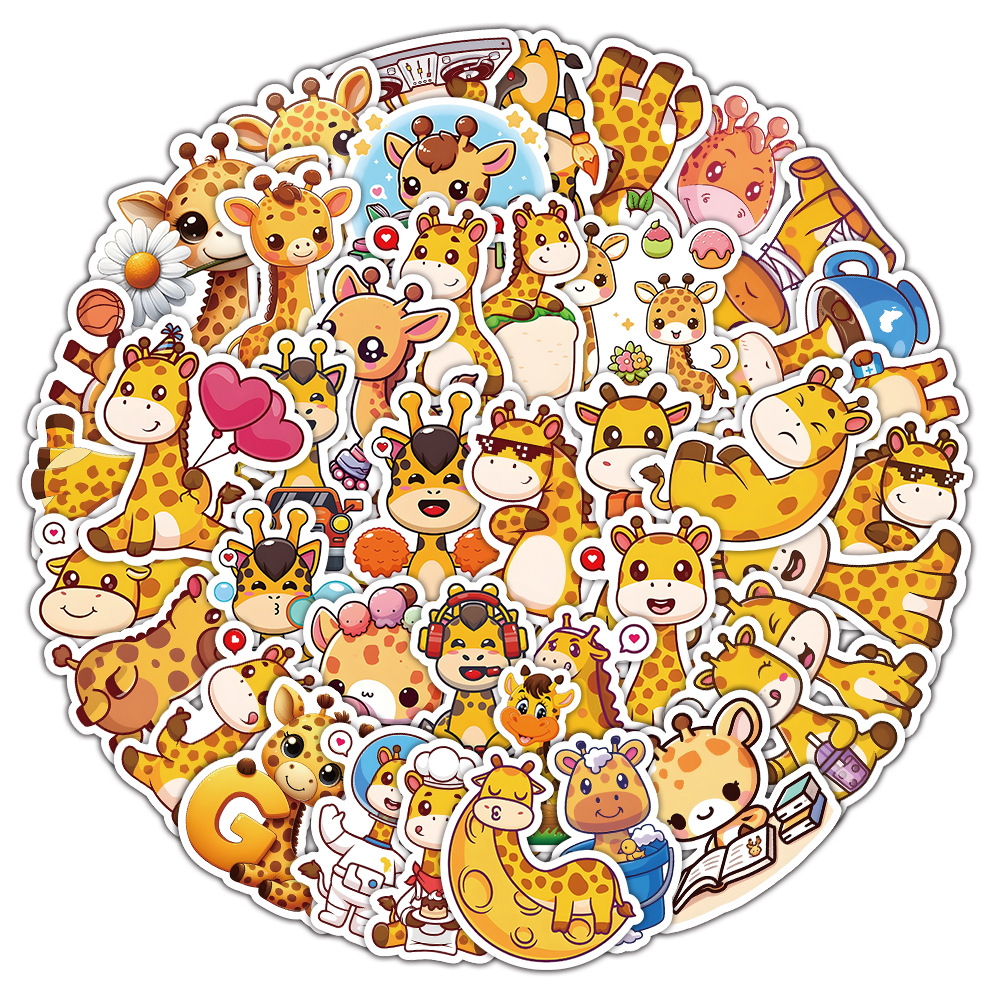 52PCS Giraffe Sticker Cartoon  – Kids Toys Cartoon Images recenzja i cena