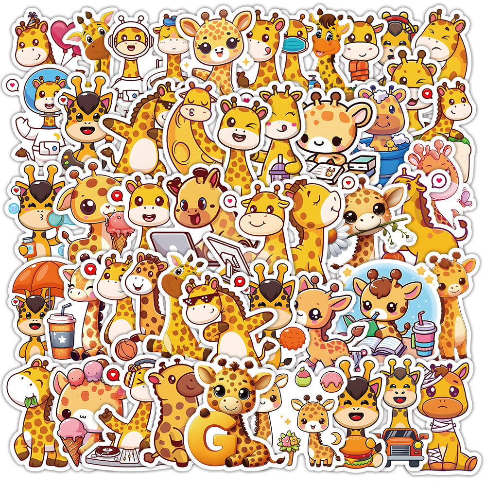 52PCS Giraffe Sticker Cartoon  – Kids Toys Cartoon Images recenzja i cena