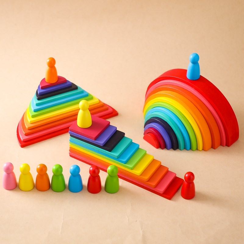 Montessori Wooden Block Toys B – Wooden Blocks Stacking recenzja i cena
