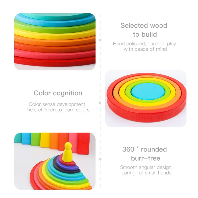 Montessori Wooden Block Toys B – Wooden Blocks Stacking recenzja i cena