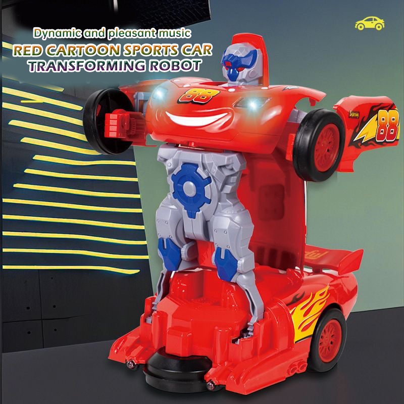 Red racing car transformation  – Kids Toys Electric recenzja i cena