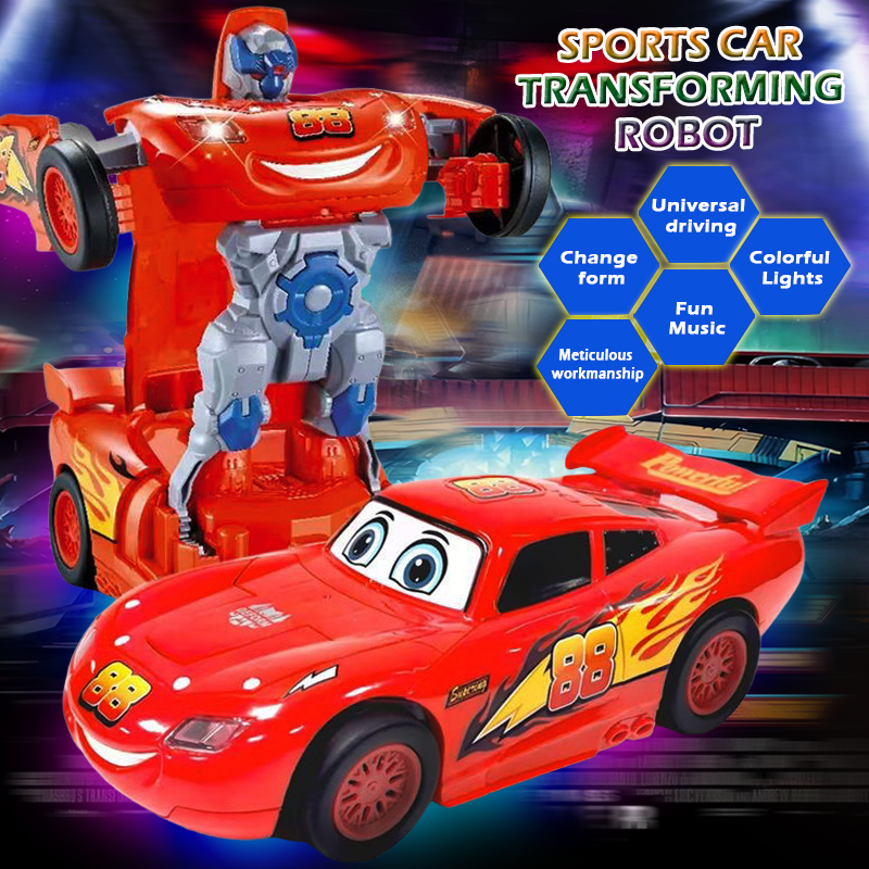 Red racing car transformation  – Kids Toys Electric recenzja i cena