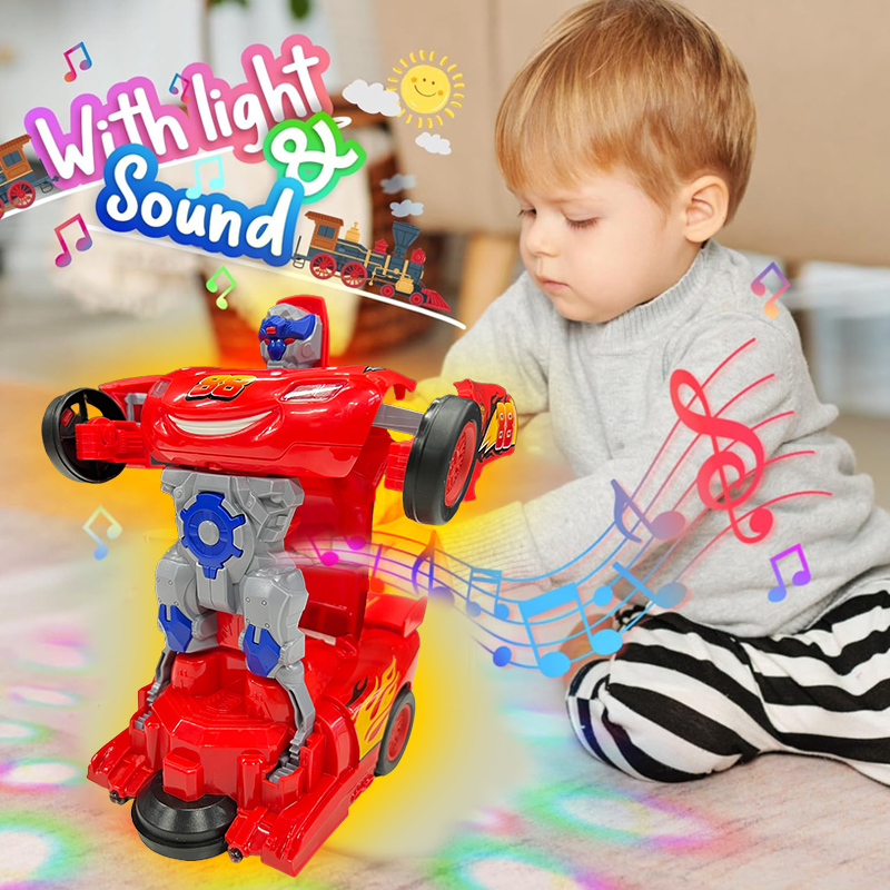 Red racing car transformation  – Kids Toys Electric recenzja i cena