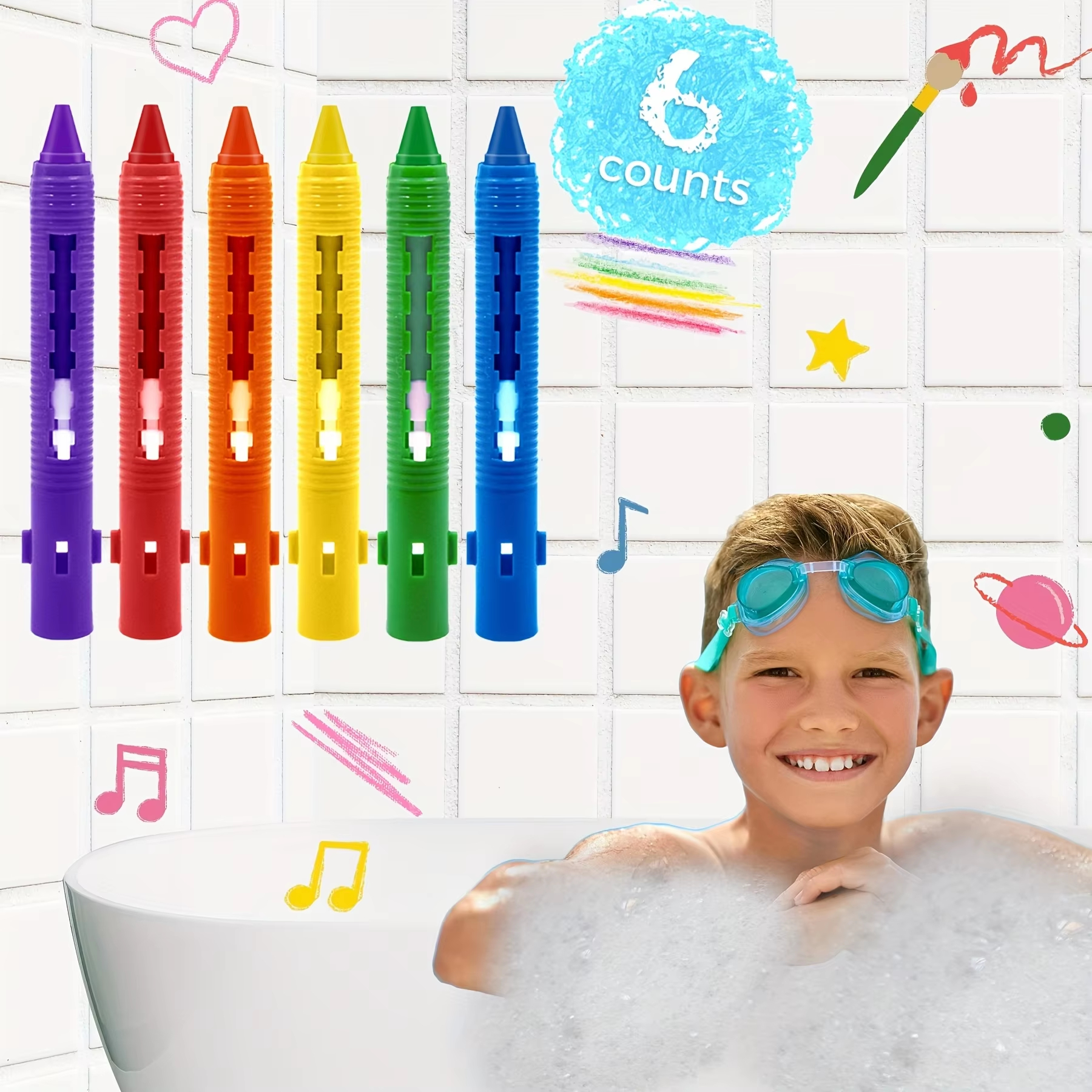 Washable Bath Crayons Set Colo – Kids Toys Drawing Easy recenzja i cena