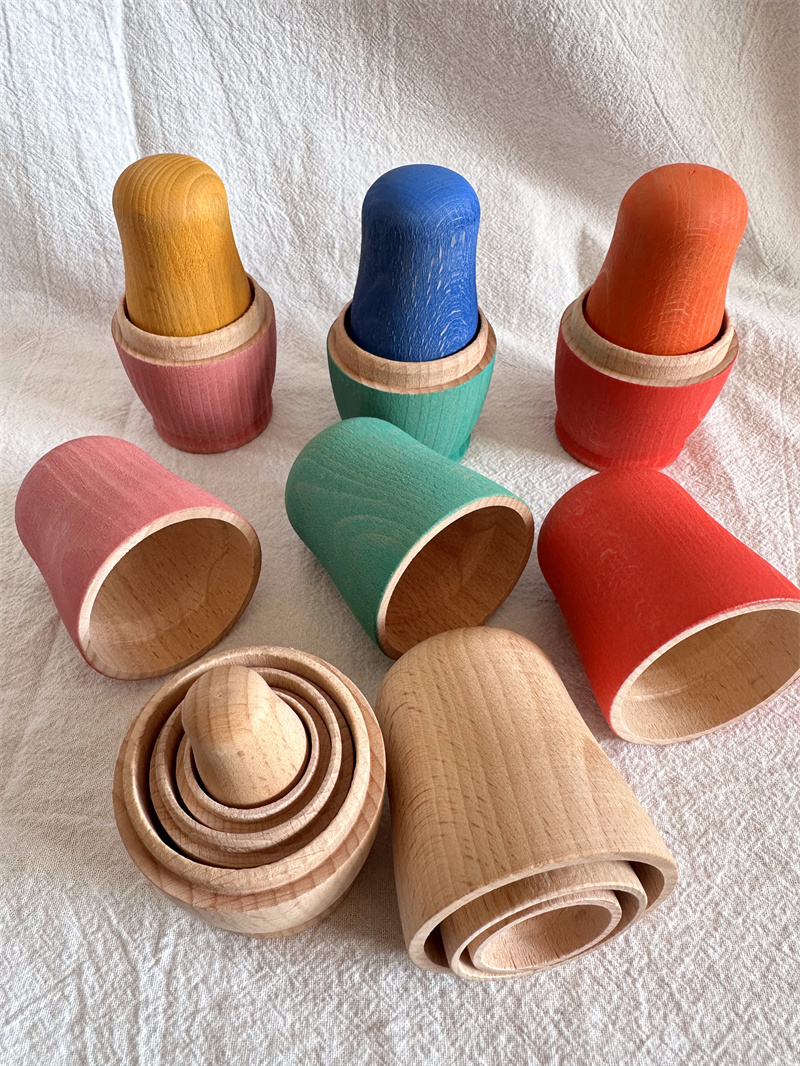 Kids Wooden Toys Beech Rainbow – Wooden Blocks Stacking recenzja i cena