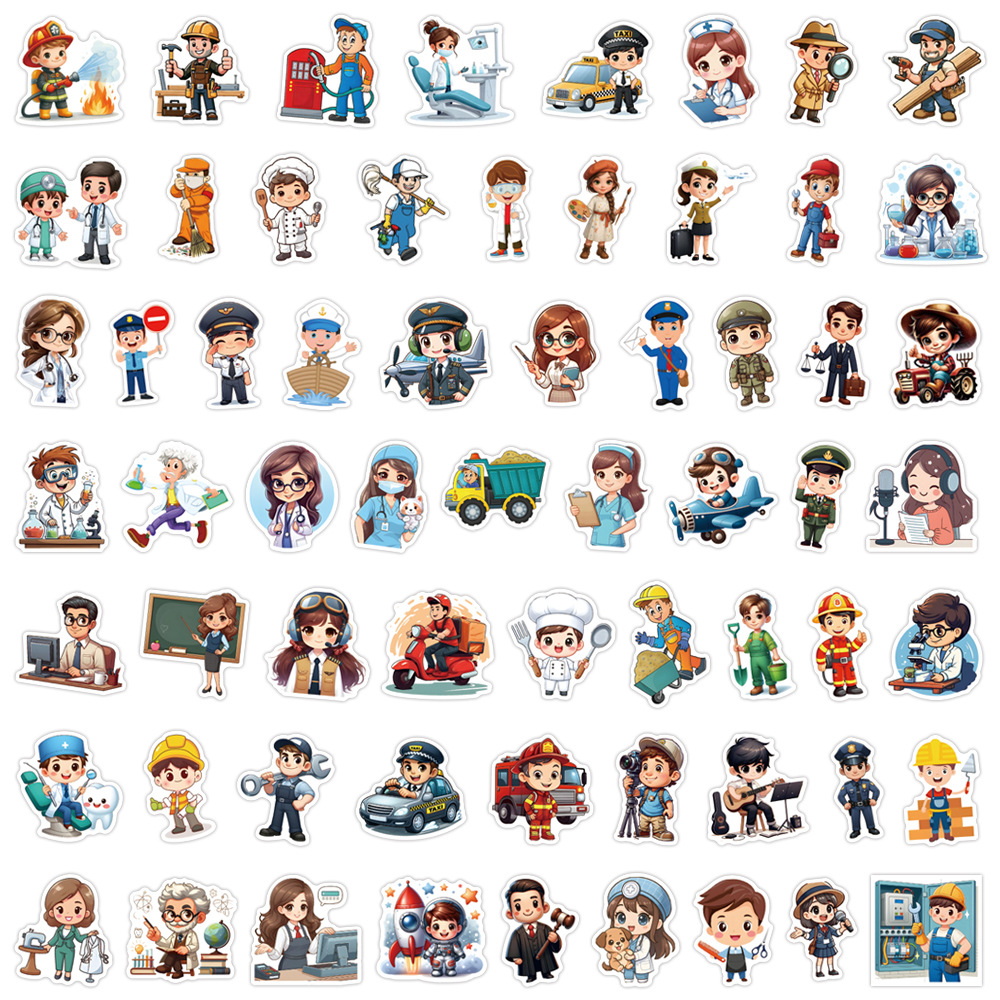 60PCS Career Work Career Stick – Kids Toys Cartoon Images recenzja i cena