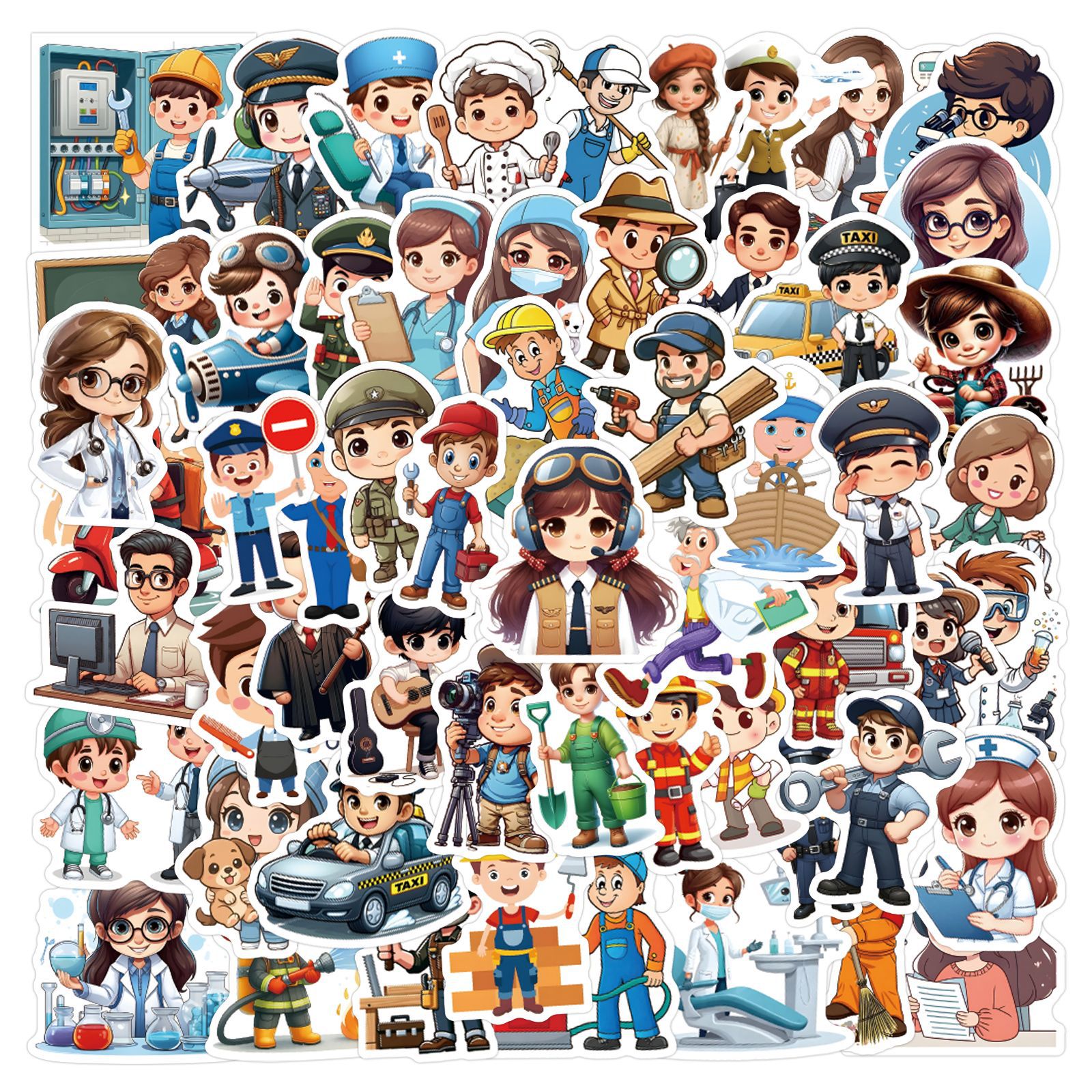 60PCS Career Work Career Stick – Kids Toys Cartoon Images recenzja i cena