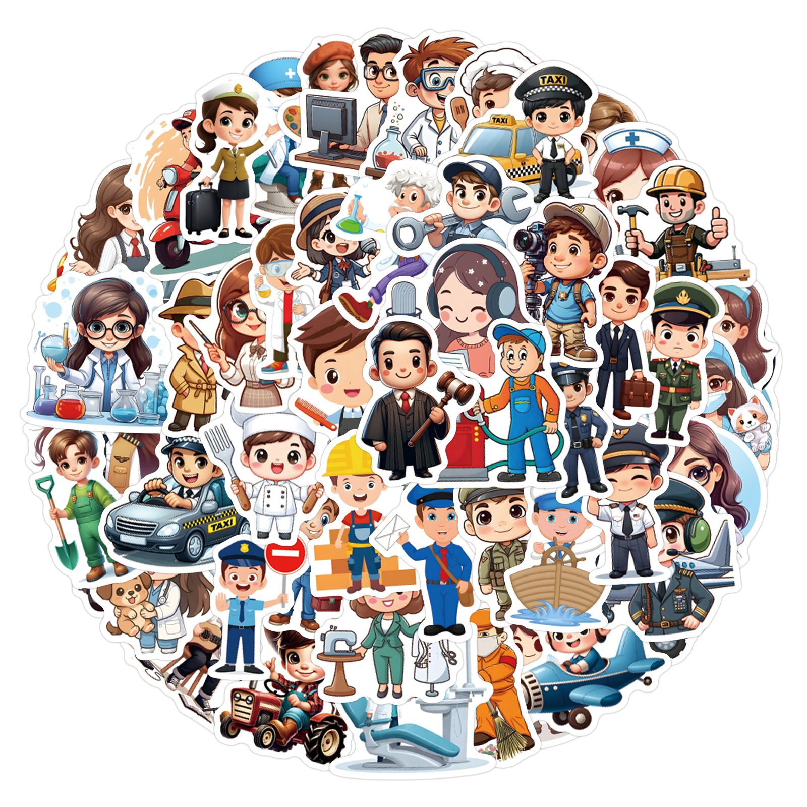 60PCS Career Work Career Stick – Kids Toys Cartoon Images recenzja i cena