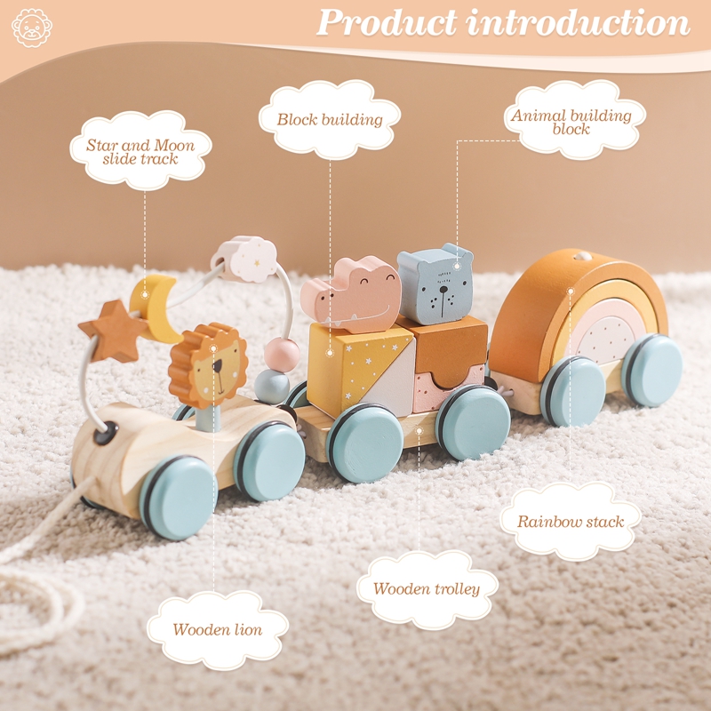 Wooden Montessori Toys Animal  – Wooden Blocks Stacking recenzja i cena
