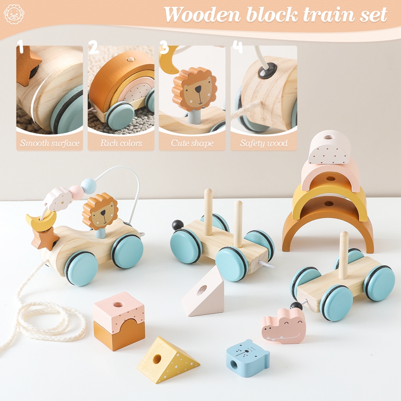 Wooden Montessori Toys Animal  – Wooden Blocks Stacking recenzja i cena