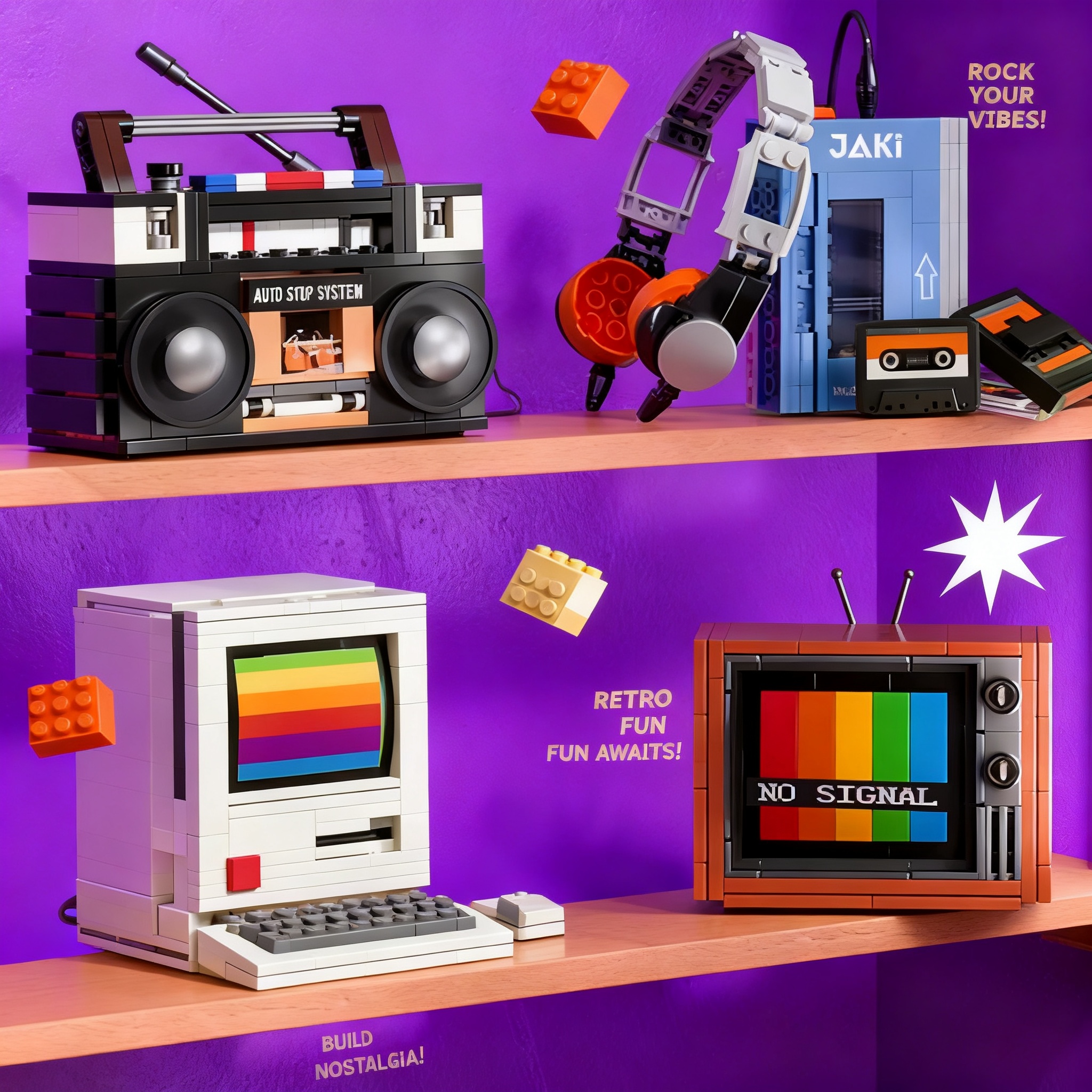 Retro DIY Building Blocks TV R – Kids Toys Electric recenzja i cena