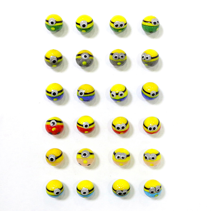24Pcs Cute Rare Glass Marbles  – Kids Toys Cartoon Images recenzja i cena