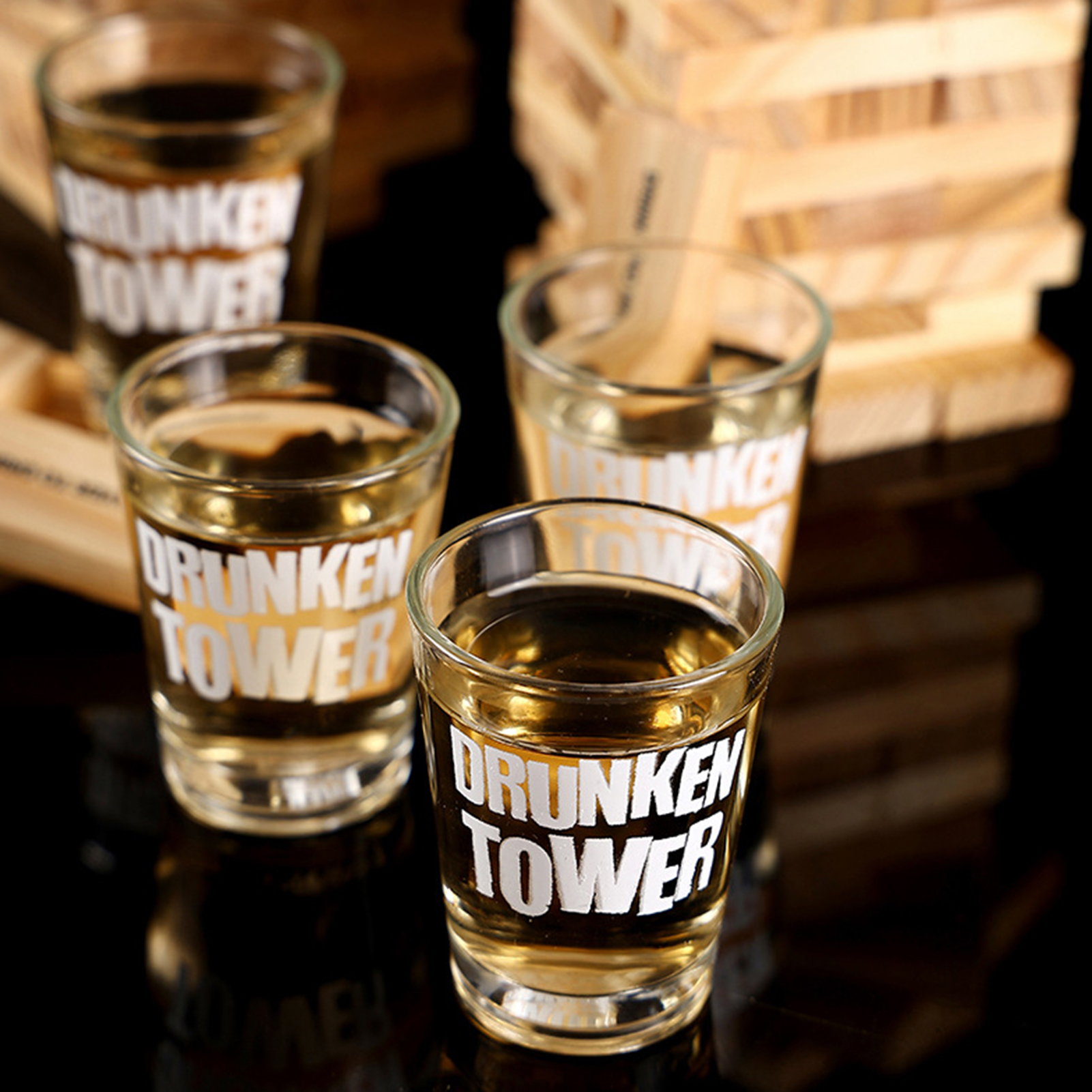 Wooden Stacking Drinking Game  – Wooden Blocks Stacking recenzja i cena