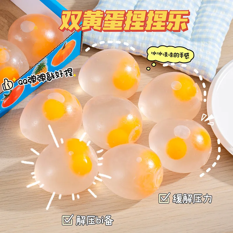 Transparent Yellow Egg Pinch T – Kids Toys Play Egg recenzja i cena