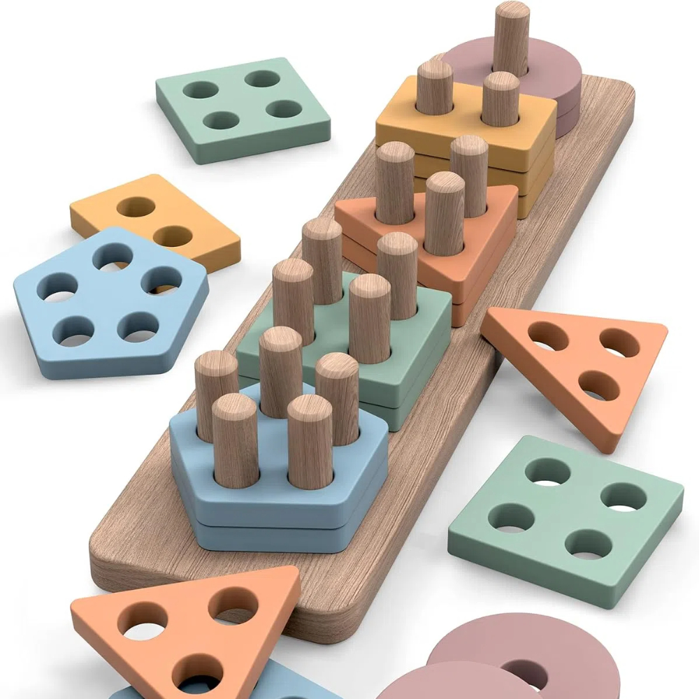 Montessori Toys For 18+ Months – Wooden Blocks Stacking recenzja i cena